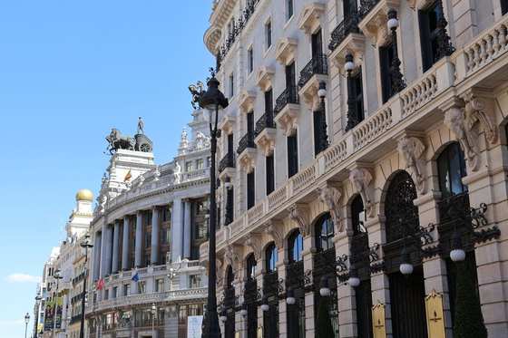 Une avenue du centre de Madrid